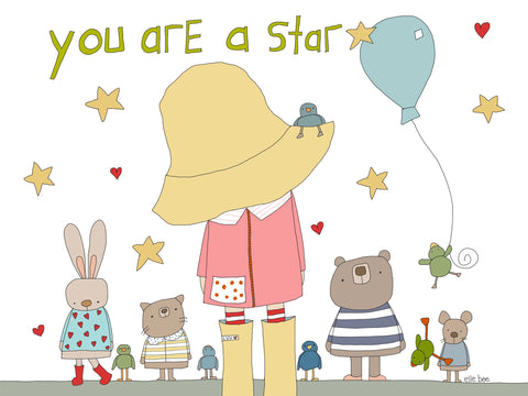 “YOU ARE A STAR” greeting card