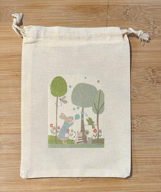 Blowing Bubbles drawstring bag