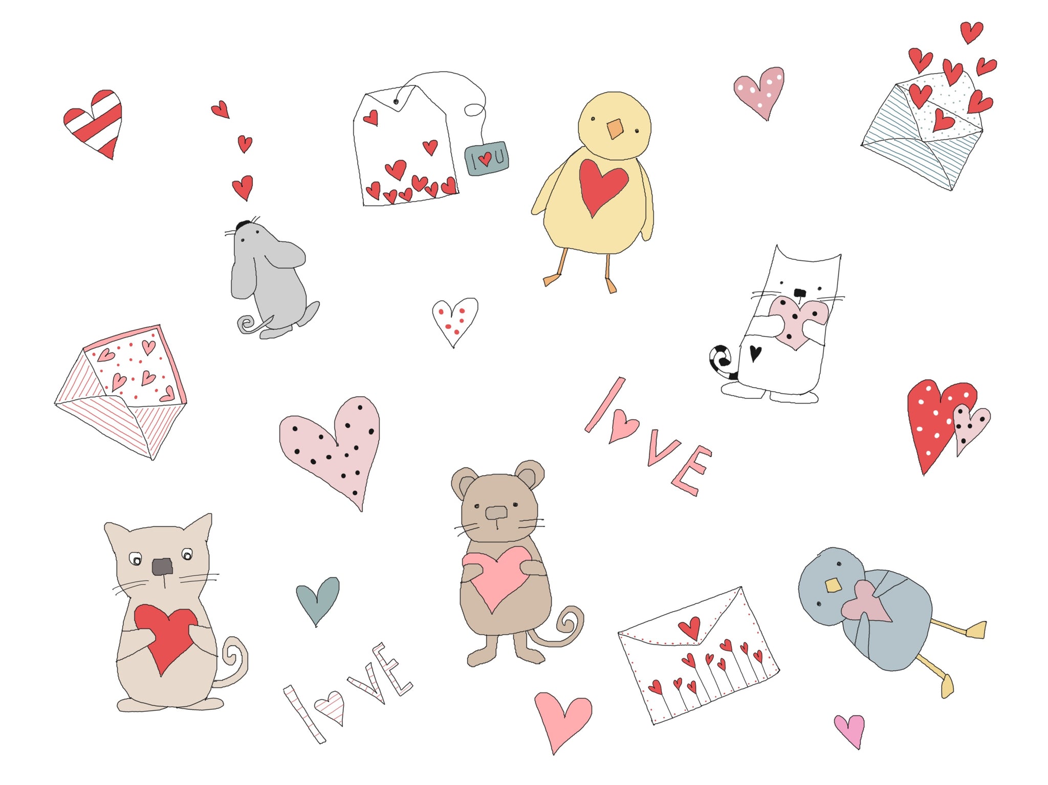 “Love Hearts”  greeting card