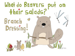 “Beaver joke” greeting card