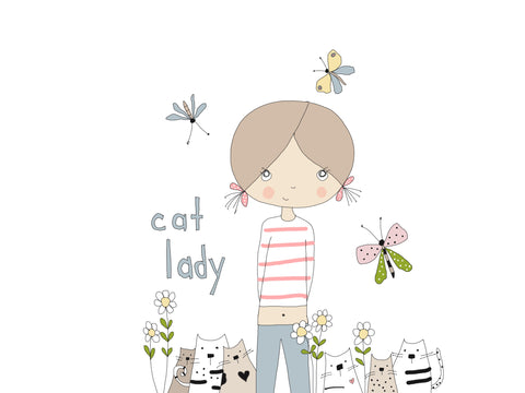 “Cat Lady’ greeting card