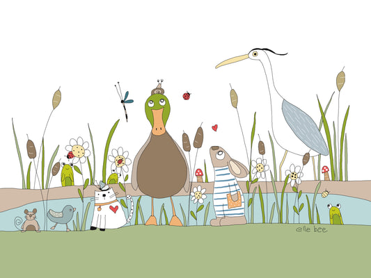 “Frog Marsh” greeting card