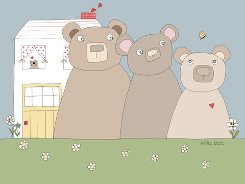 “Three Bears Cottage” greeting card