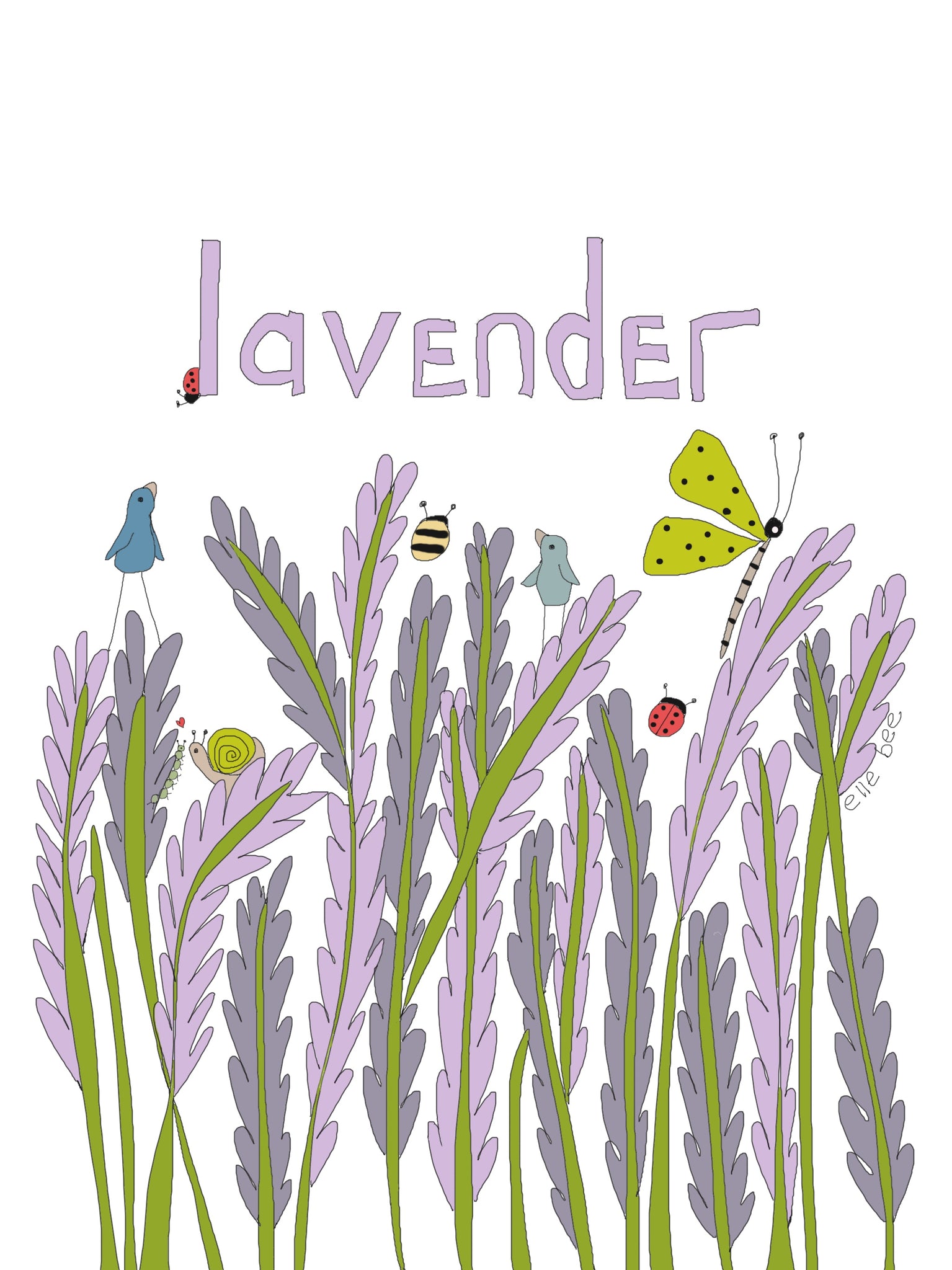 Lavender greeting card