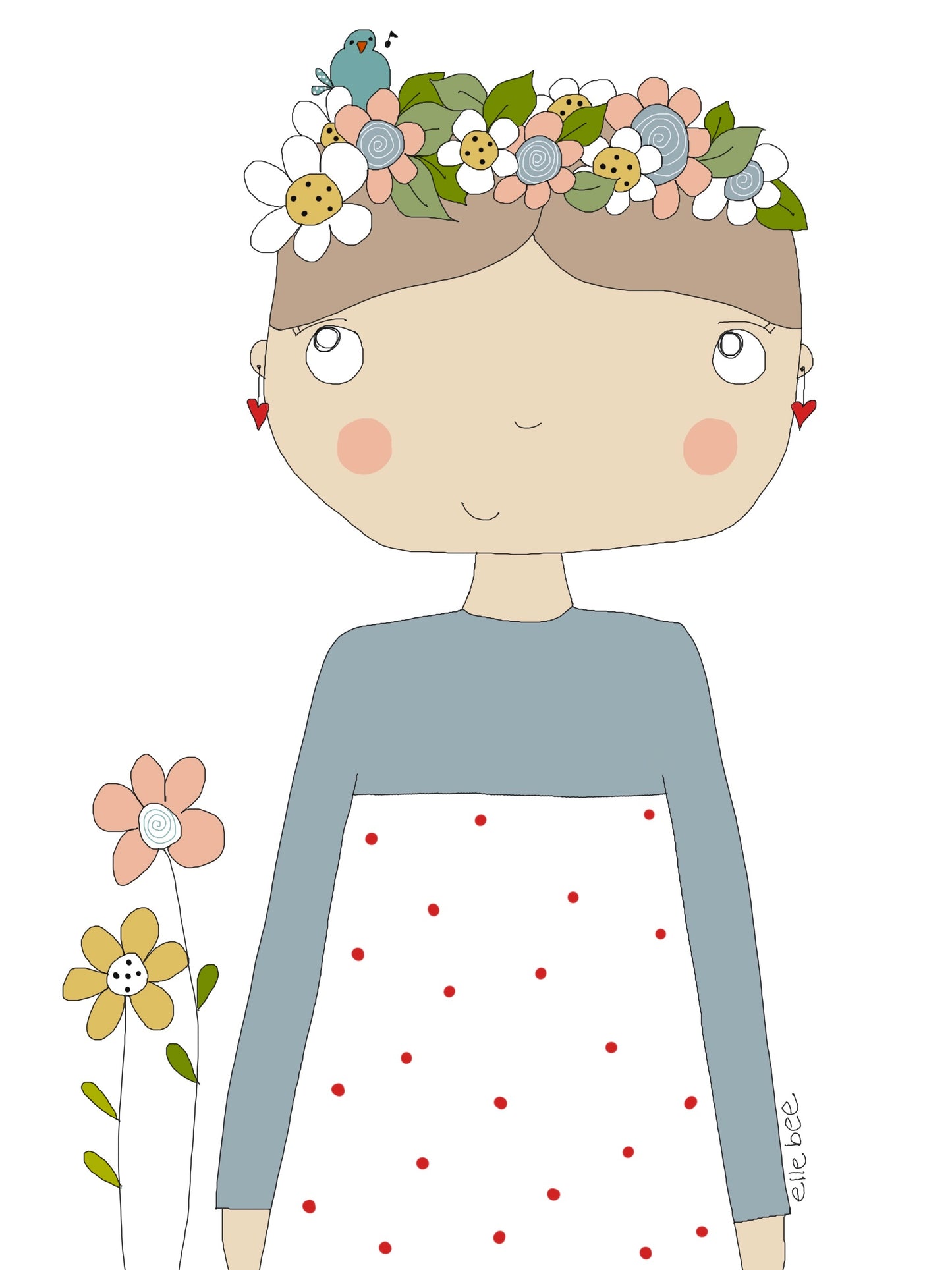 Zoe’s Flower Crown greeting card