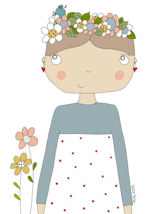 Zoe’s Flower Crown greeting card