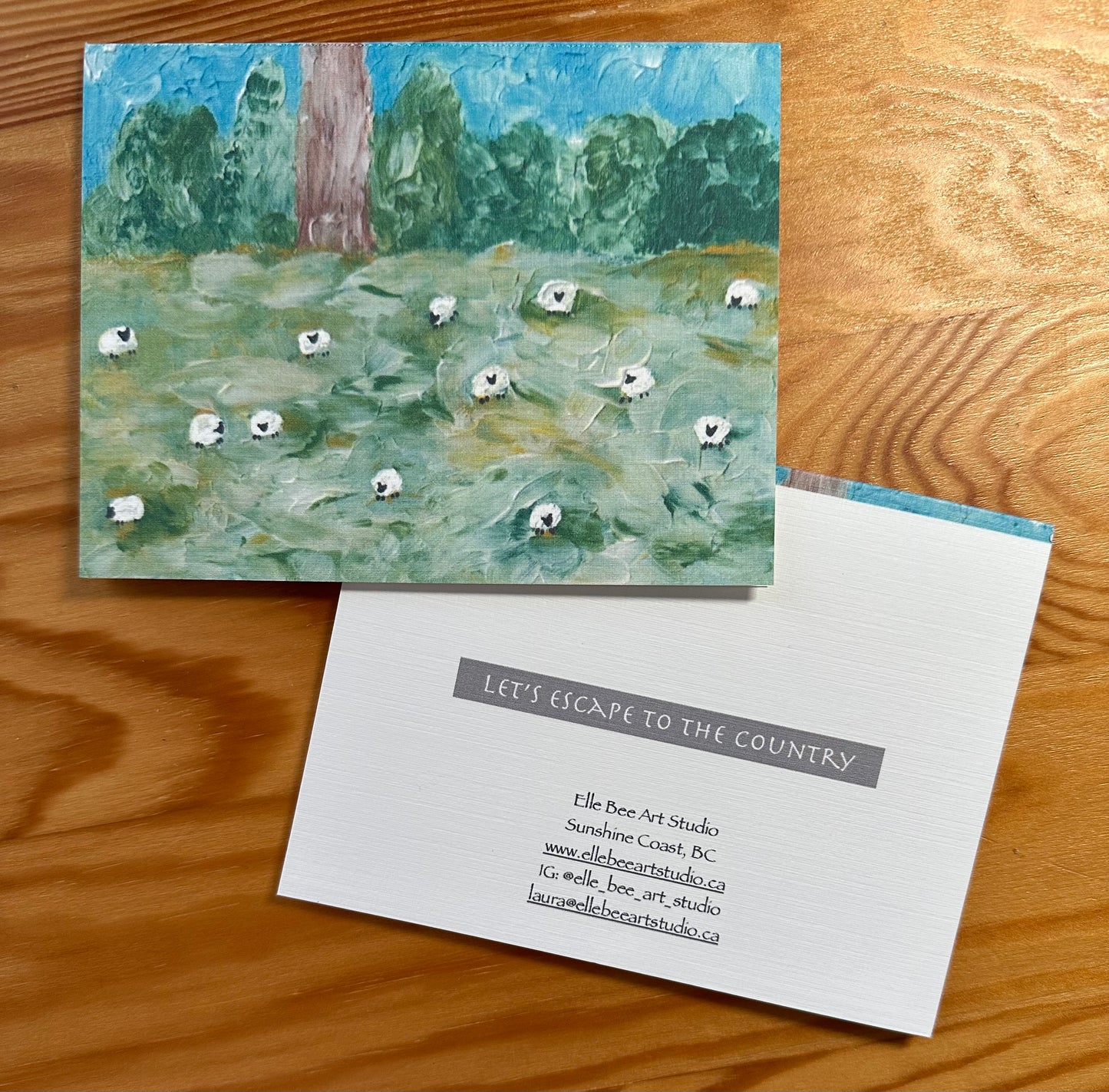 Let’s escape to the country greeting card