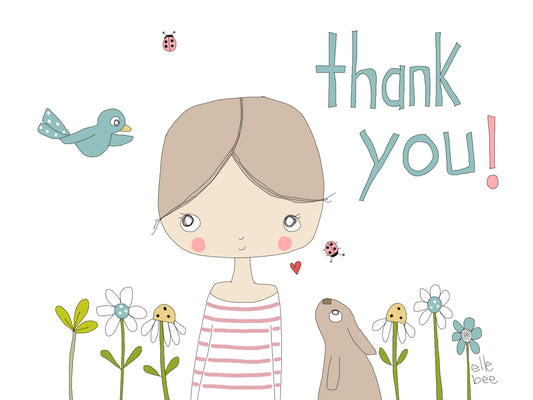 Thank you (bluebird) greeting card