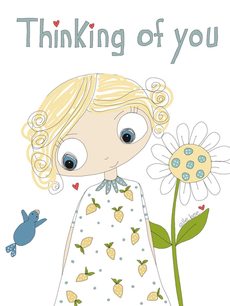 Big Eyes greeting card set of 2 - Thinking of you / I Miss You