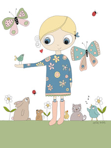 She is a Bird Whisperer greeting card