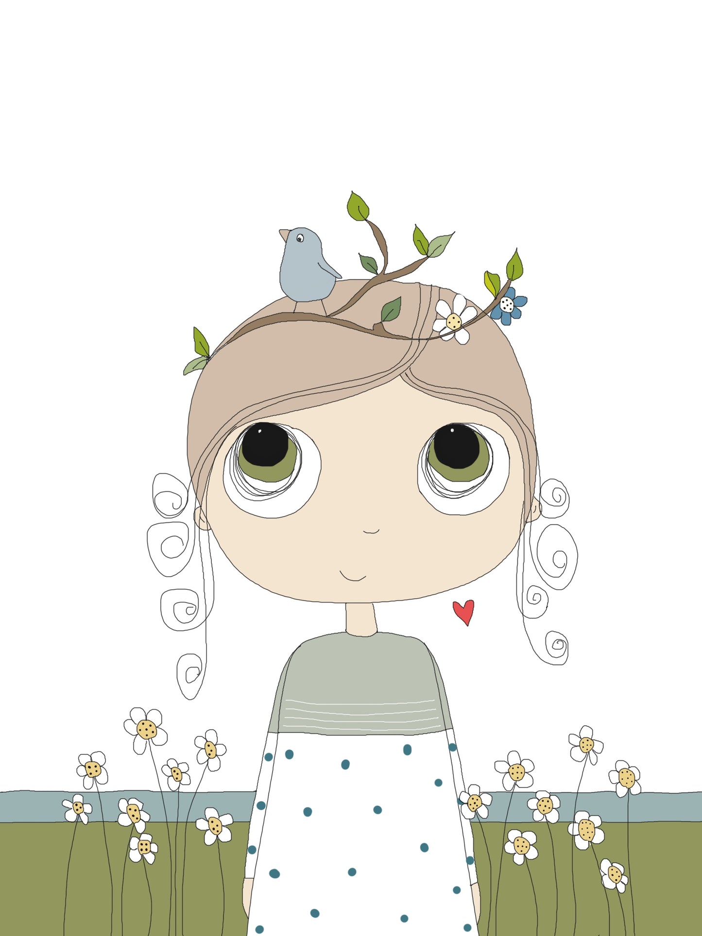 Bird Crown  greeting card