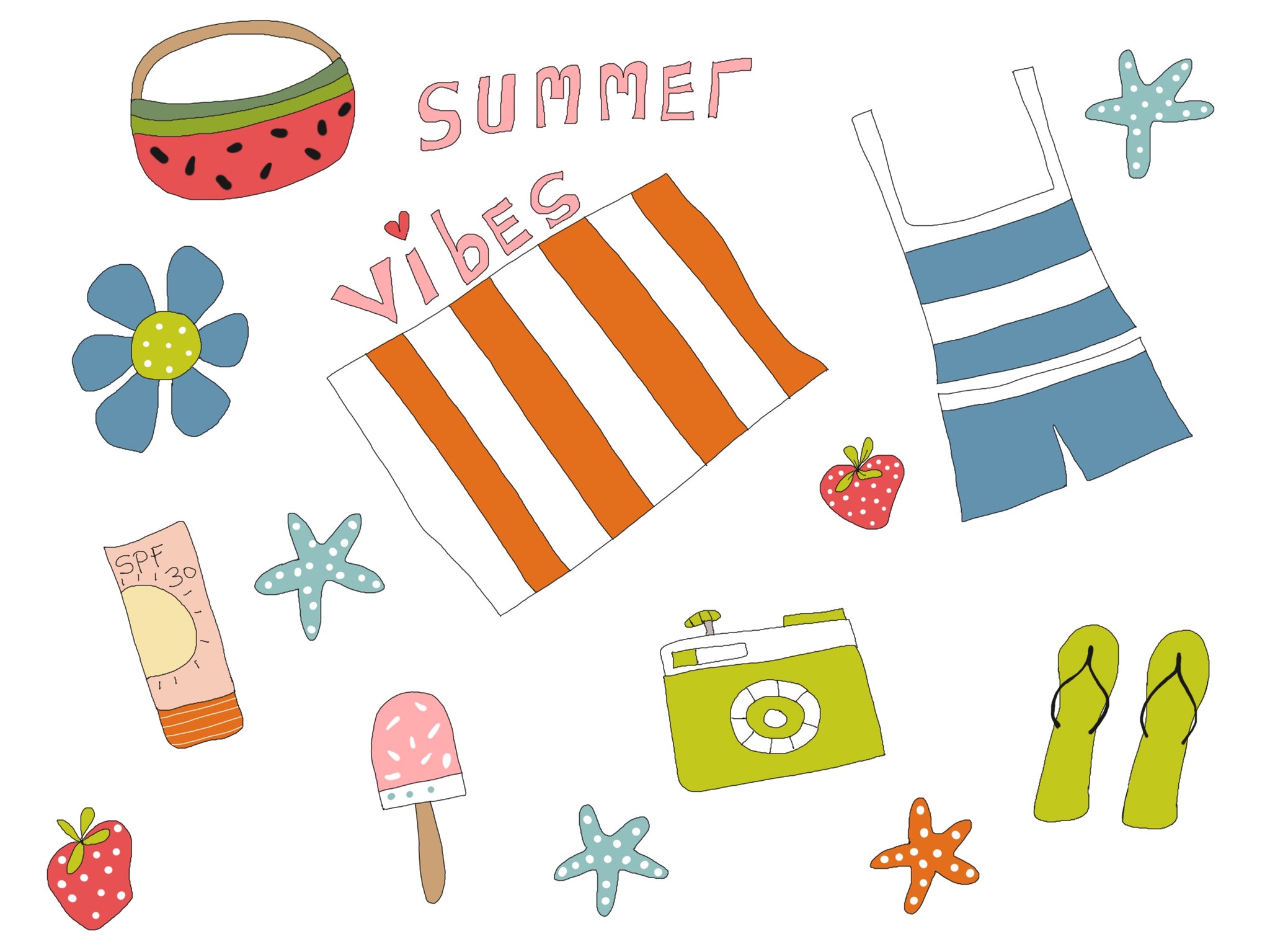 Summer Vibes greeting card