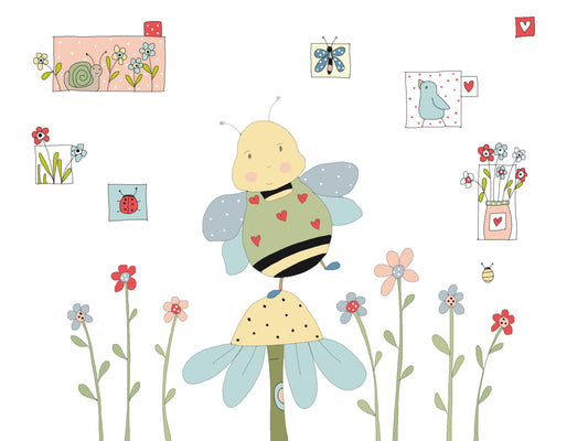 Bee Balanced greeting card