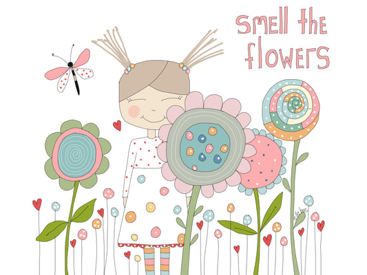 Smell the Flowers greeting card