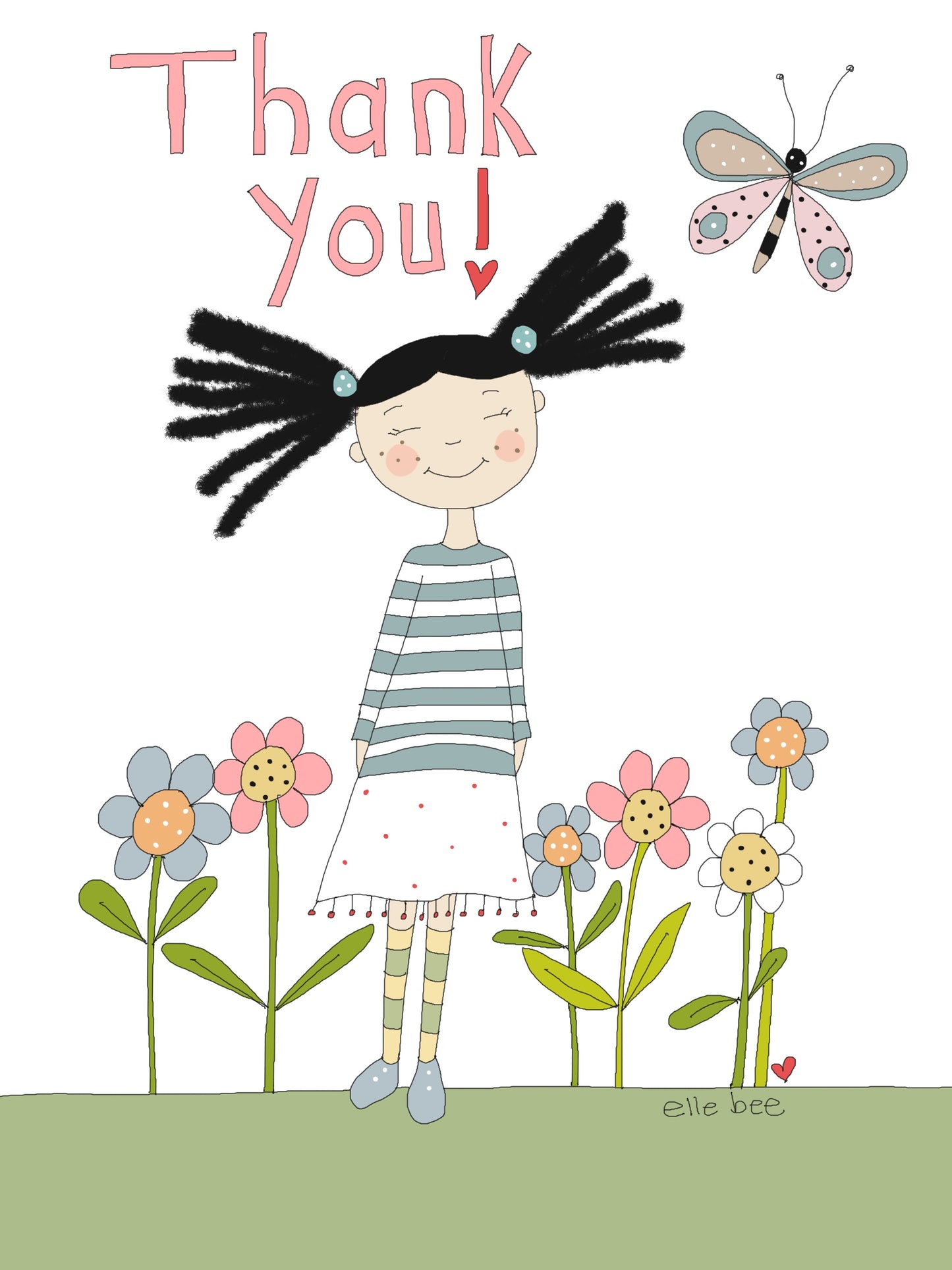 Thank you set of 4 greeting cards
