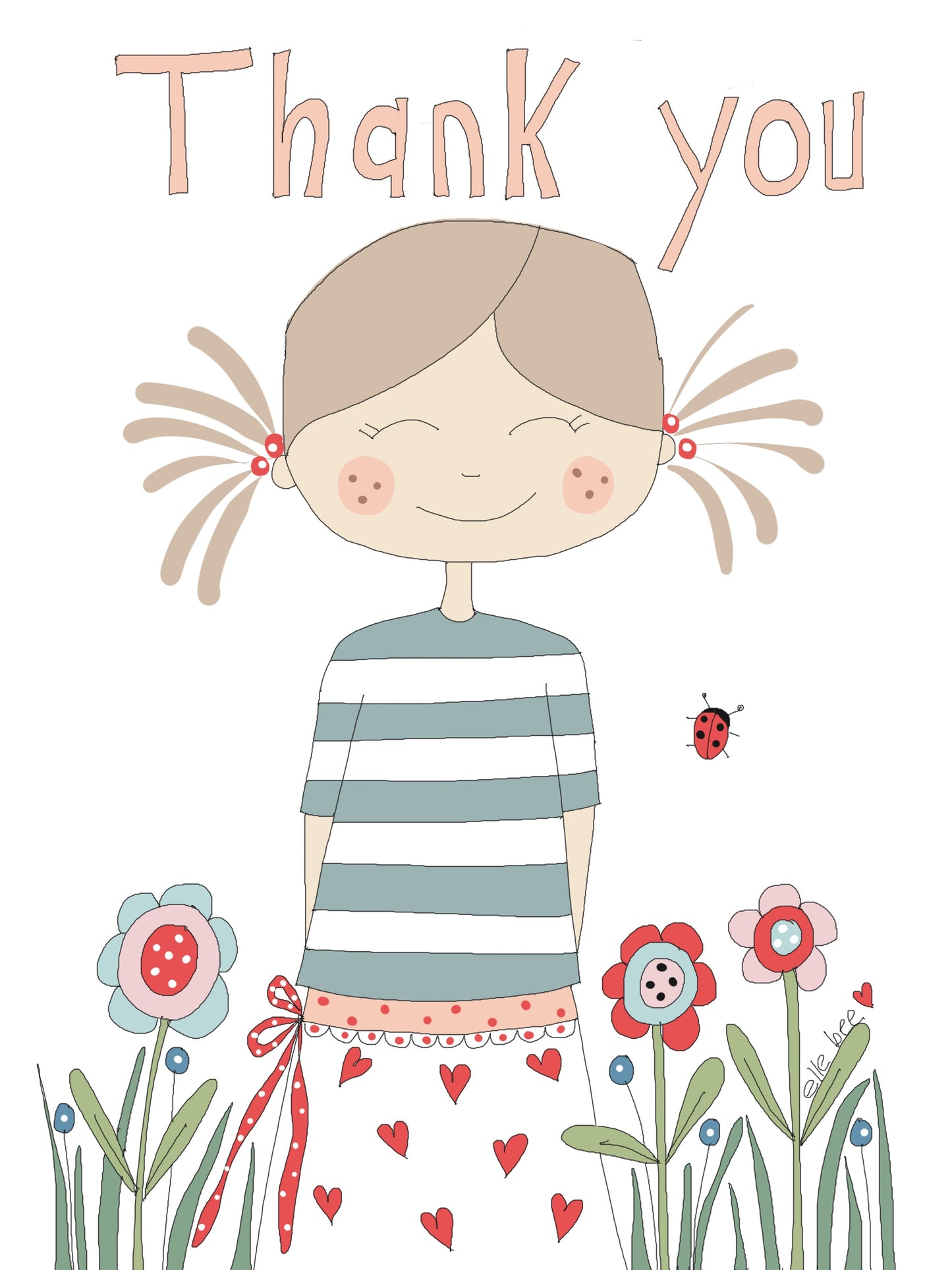 Thank you set of 4 greeting cards