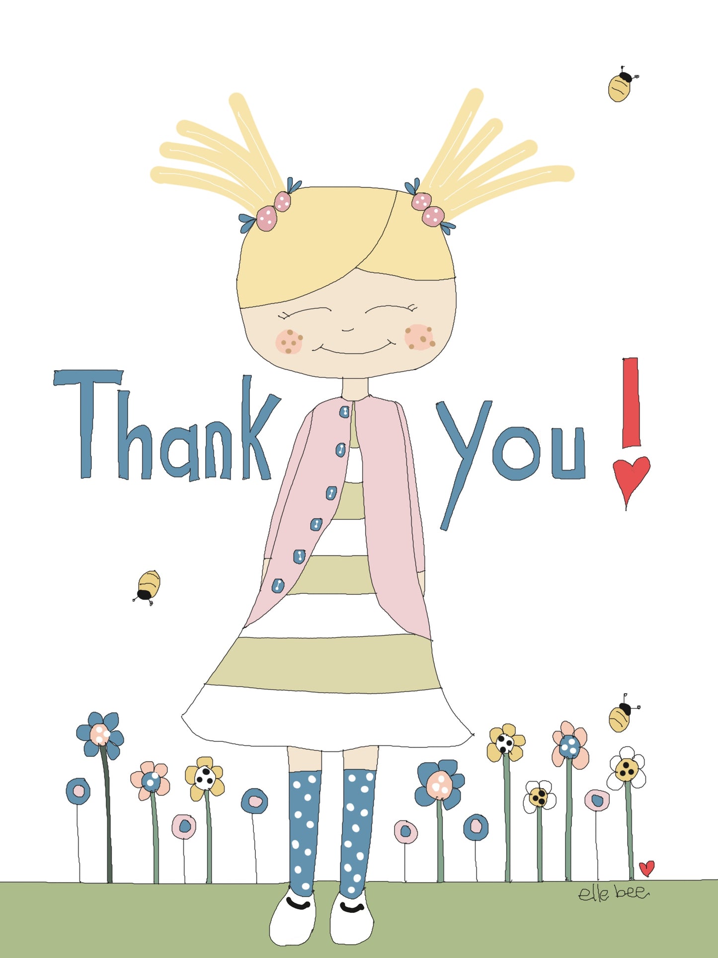 Thank you set of 4 greeting cards