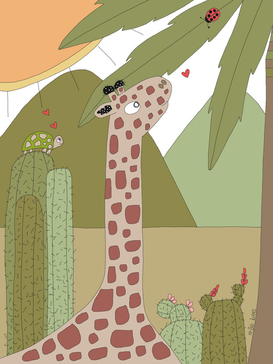 Desert Giraffe greeting card