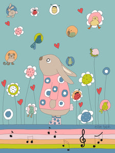Bunny Bubbles greeting card