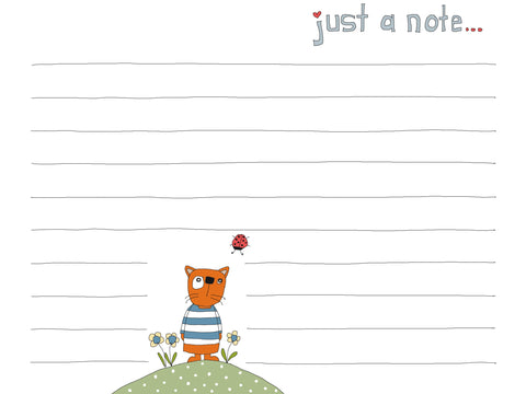 Just a note…(tabby cat) set of 12 note cards