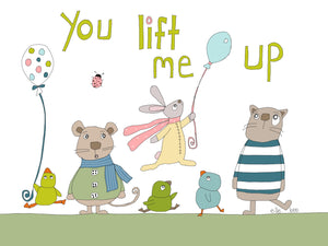 You Lift Me Up greeting card