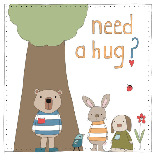 Need a hug? Square greeting card