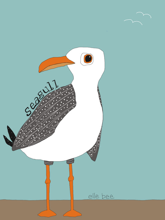 Seagull greeting card
