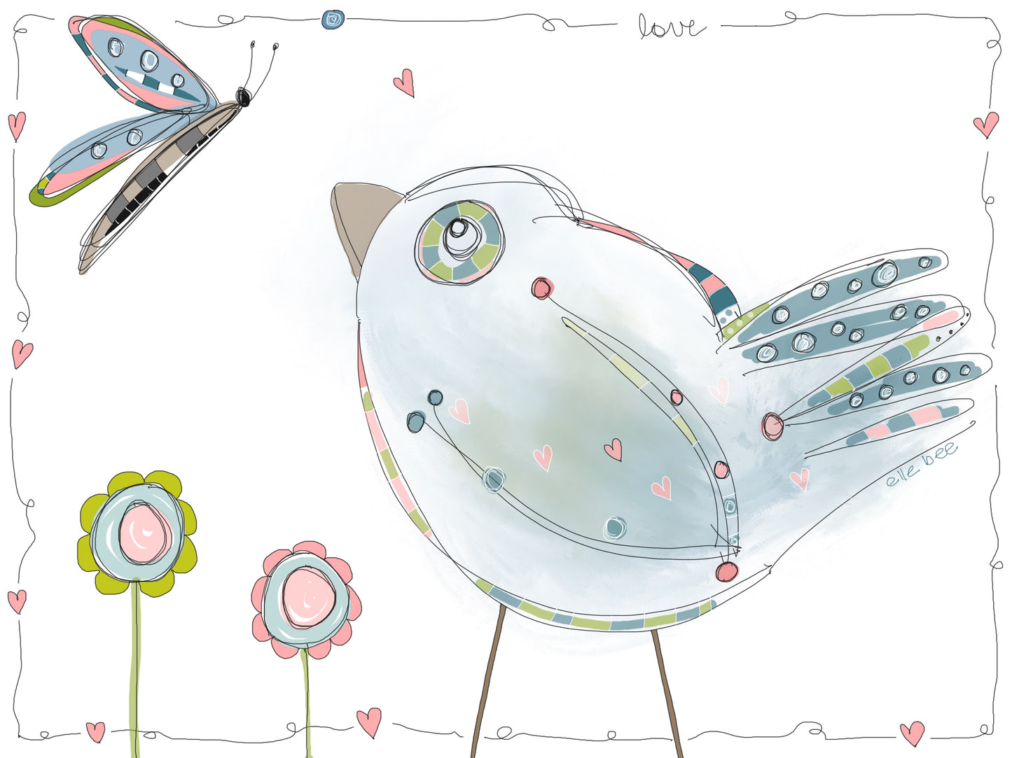 Love bird greeting card