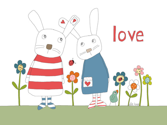 Love Bunnies greeting card