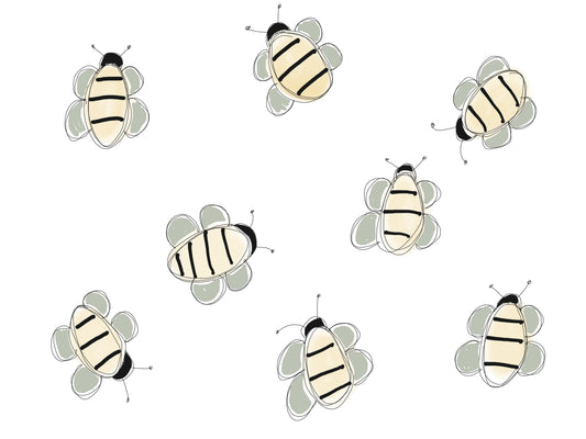 Bumble bees greeting card