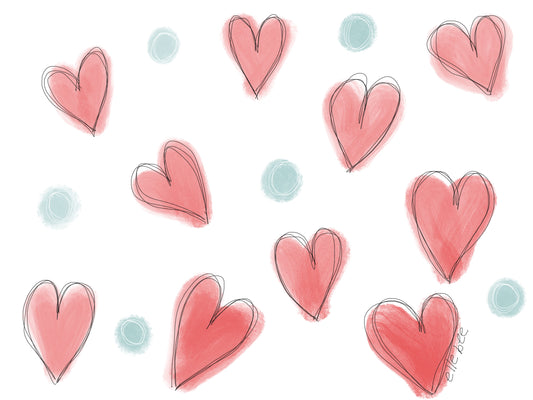 Sweet hearts greeting card