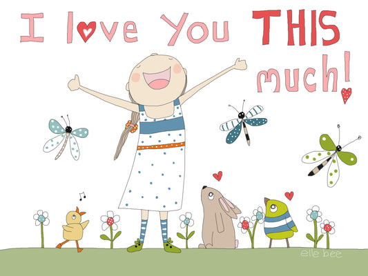 I love you THIS much greeting card