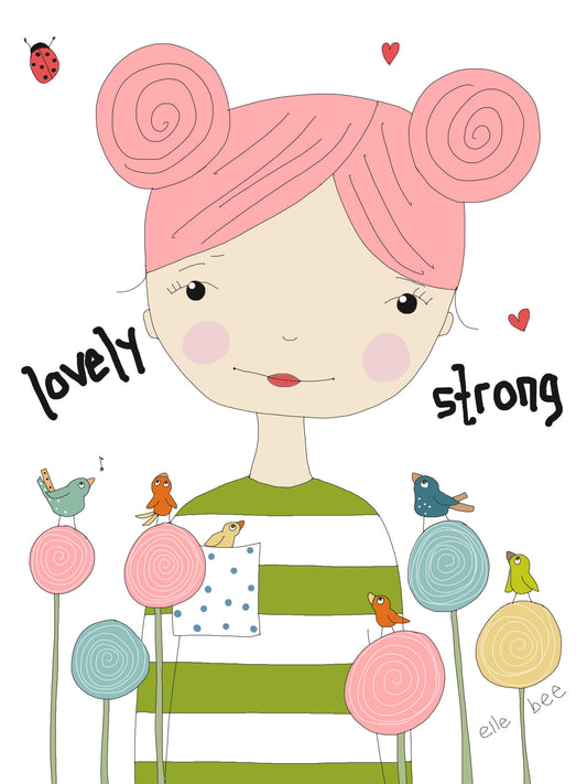 She is lovely & strong greeting card