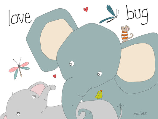 Love bug greeting card
