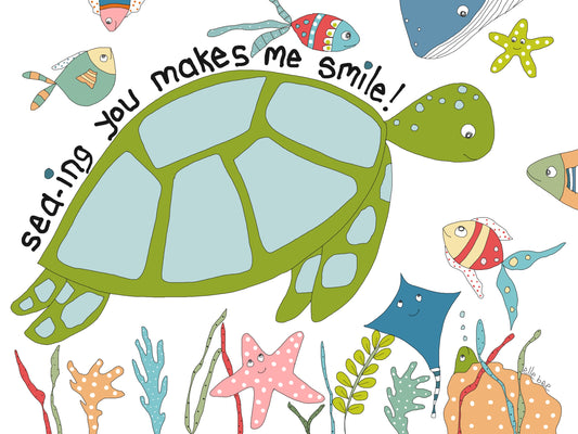 Sea-ing you makes me smile greeting card