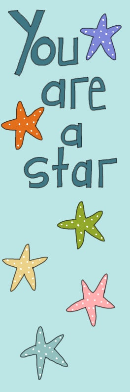 You are a star! Starfish bookmark