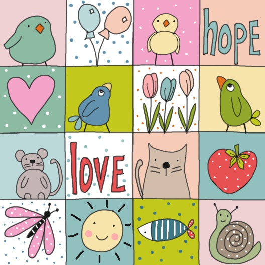 Hope…love magnet 4" x 4"