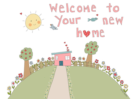 Welcome to your new home greeting card