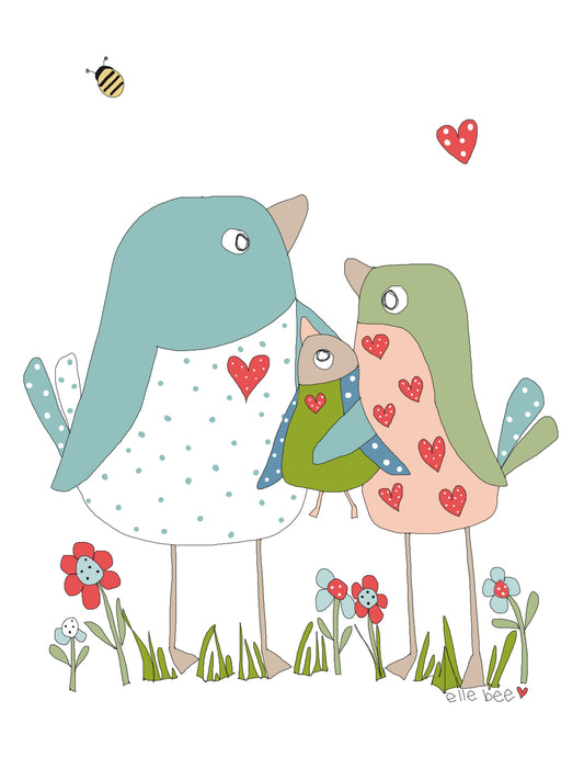 Sweet family greeting card