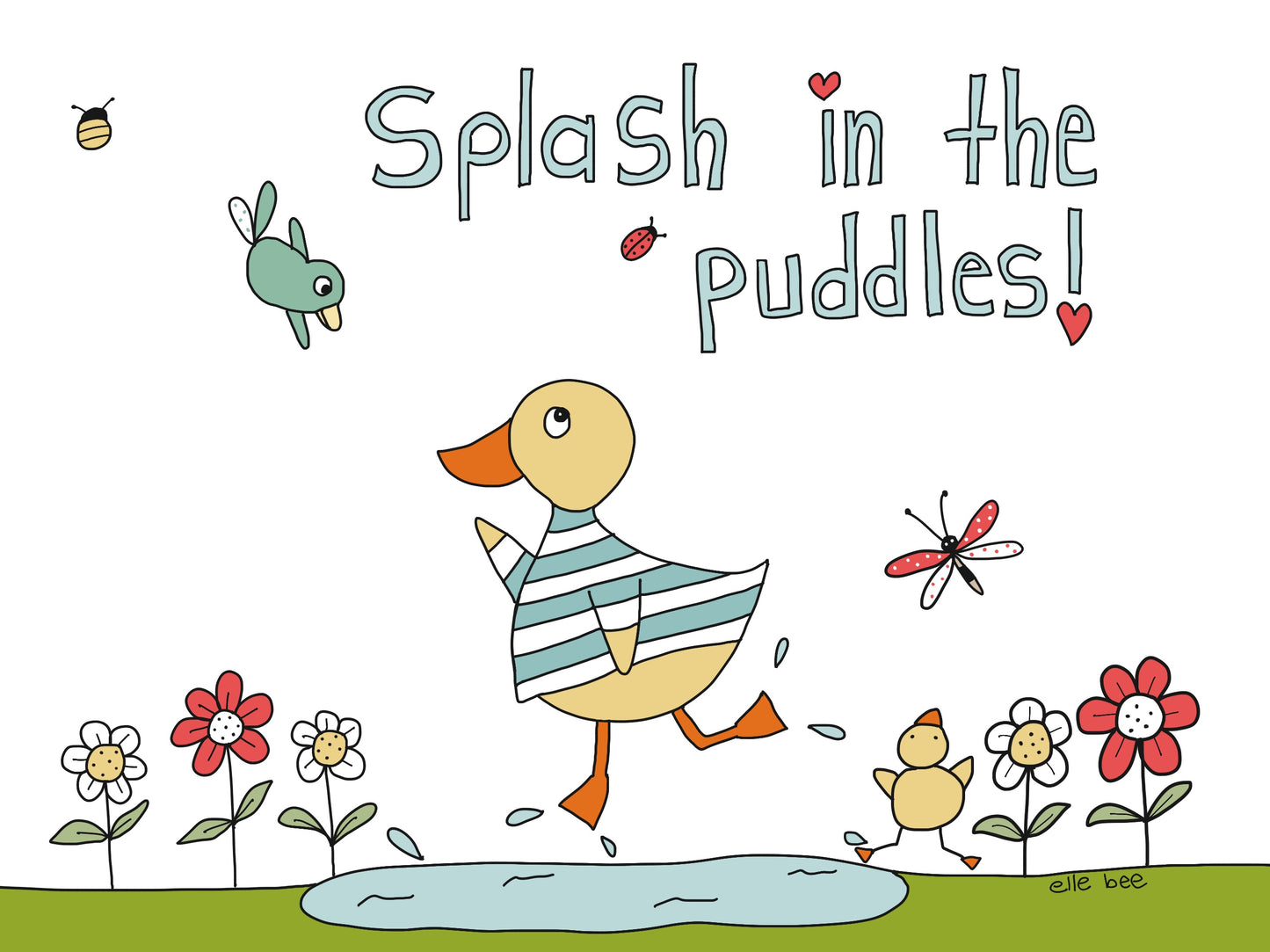 Splash in the puddles! greeting card