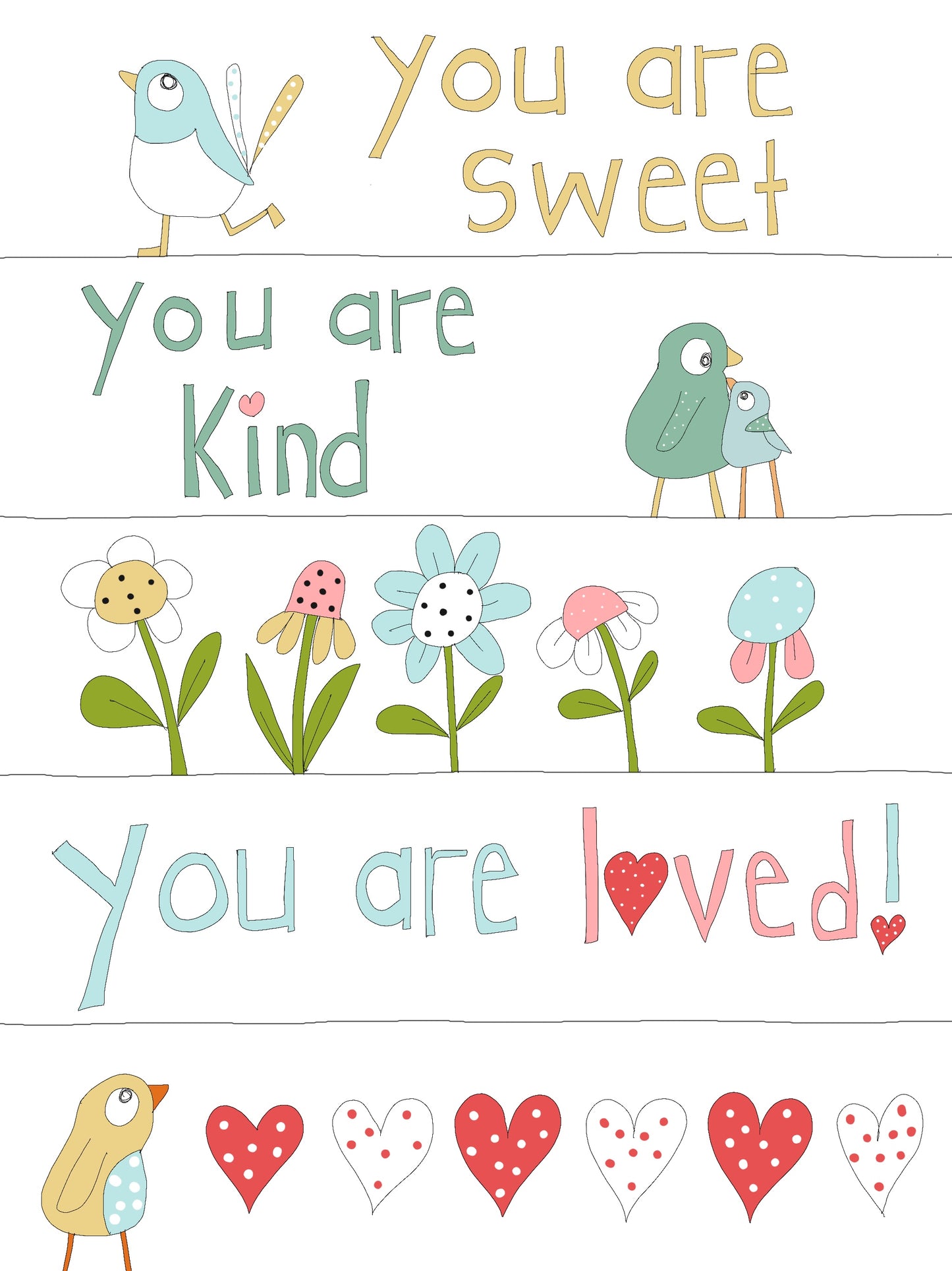 You are loved! greeting card