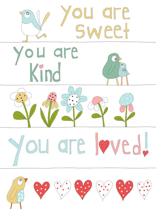 You are loved! greeting card