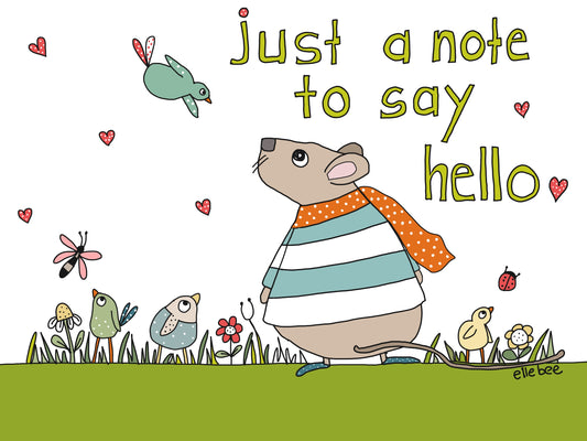 Just a note to say hello greeting card