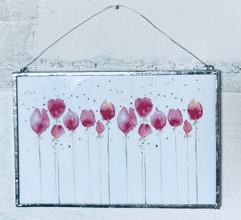 Framed Pink Tulips print