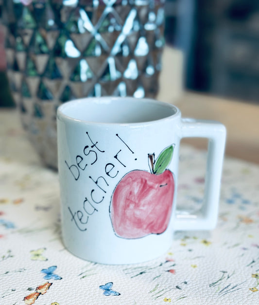 Best Teacher apple mug