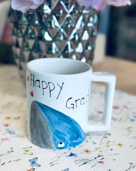 Happy Grad whale mug