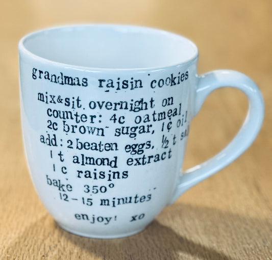 Grandmas Raisin Cookies large coffee / tea mug