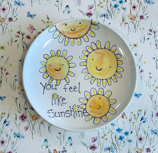 You feel like sunshine side / serving plate