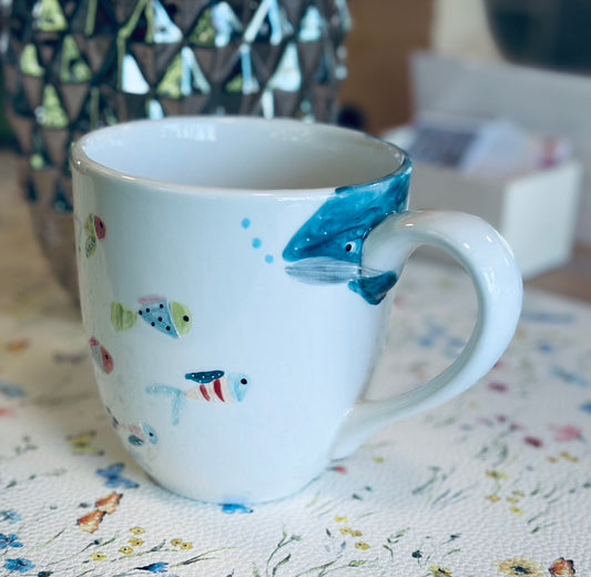 School of fish large coffee / tea mug