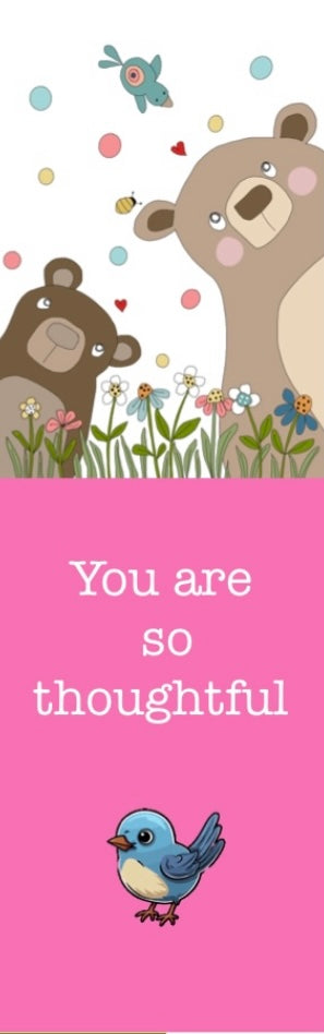 You are so thoughtful / bears bookmark